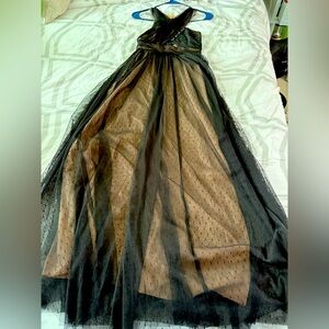 BCBGMaxAzria Black and Tan Formal Dress. Size 0.